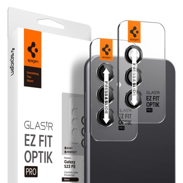 OS?ONA APARATU SPIGEN OPTIK.TR EZ FIT CAMERA PROTECTOR 2-PACK GALAXY S23 FE BLACK